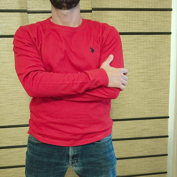 US Polo Assn. red sweater for men - Picture 2 of 9